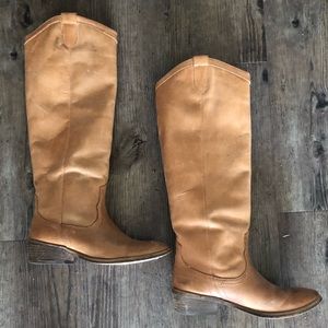 Franco Sarto tan leather boots